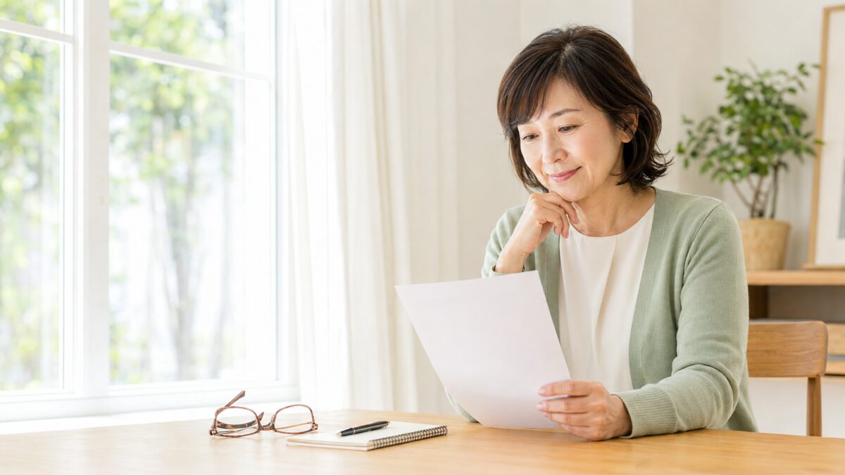 パートの求人情報を確認する50代女性