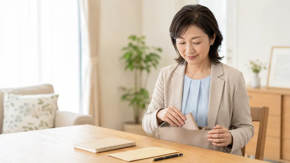 50代女性がパート面接に向けて準備するイメージ
